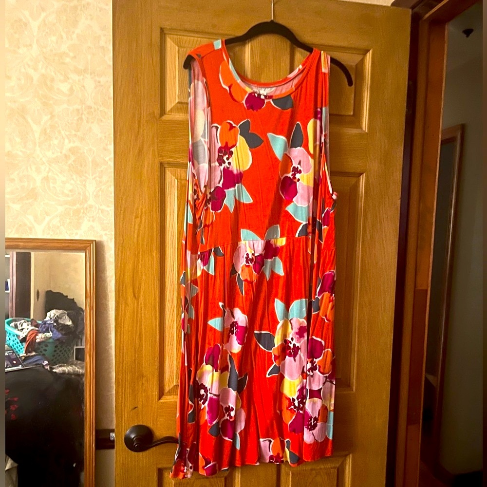 Maurice’s 24/7 3X Floral Sleeveless Dress - Multicolor